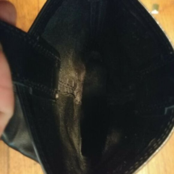 Whats What Harness Biker Boot Women's Black 6.5 Leather Brass Pull On Square Toe - Picture 12 of 12